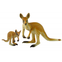 Zestaw 2 figurek Kangur z młodym Kangury Zwierzęta Świata
