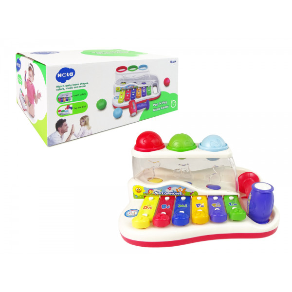 Edukacyjne Cymbałki Dla Malucha Młoteczek Kolorowe Piłeczki