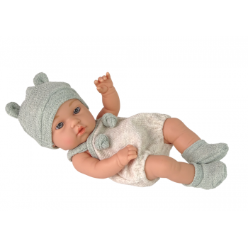 Lalka Słodki Bobas Sweter Czapeczka Zielona 30 cm