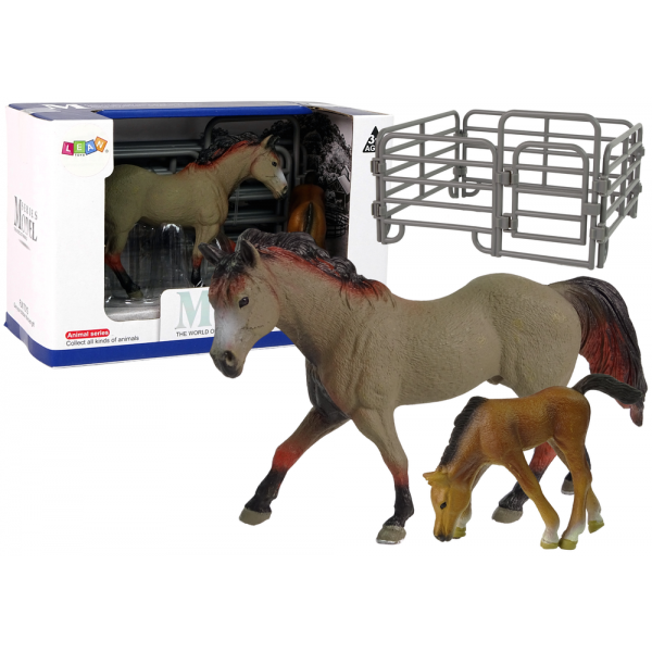 Zestaw 2 Figurek Konie Zagroda Figurka Koń Rasy Capricorn