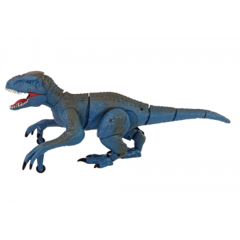Zdalnie Sterowany Dinozaur Velociraptor Dźwięk Odgłosy Ryczenia Niebieski