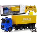 Duża Ciężarówka R/C Mercedes Arocs Niebieska 1:20 Kontener 58 cm Długości