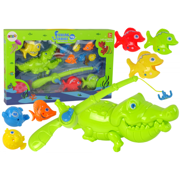 Gra Zręcznościowa Zestaw Łowienie Rybek Wędka Rybki Krokodyl