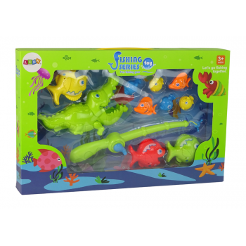 Gra Zręcznościowa Zestaw Łowienie Rybek Wędka Rybki Krokodyl