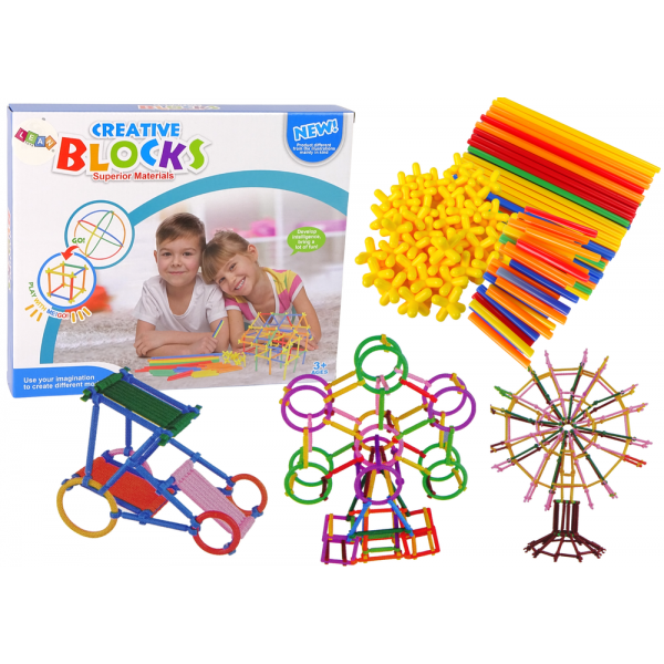 Zestaw Do Budowania Klocki Konstrukcyjne Patyczki Do Układania Słomki