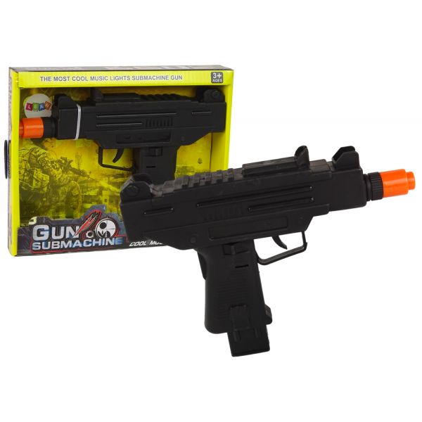 Pistolet Czarny Dla Dzieci Wibracje Dźwięk