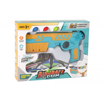 Pistolet na Kulki Wyrzutnia Samolotów 2w1 z podajnikiem 4 Samoloty