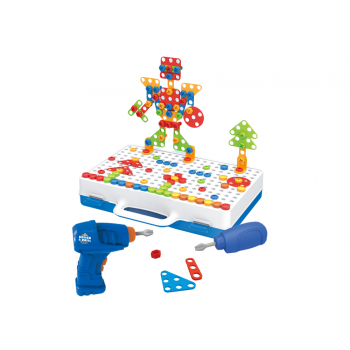 Kreatywny Zestaw Majsterkowicza Klocki DIY Wiertarka Walizka