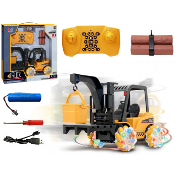 Zdalnie Sterowany Wózek Widłowy Obrót 360 stopni Świecące Koła