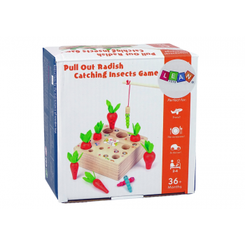 Drewniana Gra Marchewki Dżdżownica Magnes Wędka