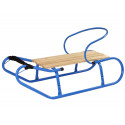 Sanki Metalowe z Pchaczem Oparcie Pasek Niebieskie