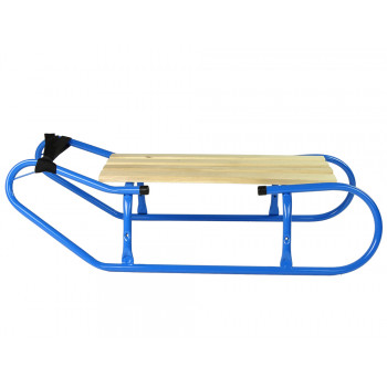 Sanki Metalowe z Pchaczem Oparcie Pasek Niebieskie