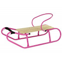 Sanki Metalowe z Pchaczem Oparcie Pasek Różowe
