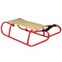 Sanki Metalowe z Pchaczem Oparciem Pasek Czerwone