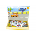 Magnetyczna Układanka Książka Transport Puzzle Karty