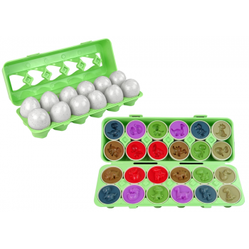 Jaja Dinozaura Edukacyjny Sorter 12 Jaj Układanka Kształty