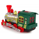 Lokomotywa Świąteczna Światła Dźwięk Zielona Na Baterie