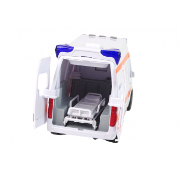 Interaktywne Auto Karetka Ambulans + Nosze Światło Dźwięk