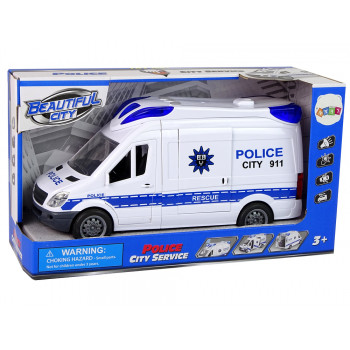Interaktywna Policja Radiowóz Policyjny Światło Dźwięk Otwierane Drzwi
