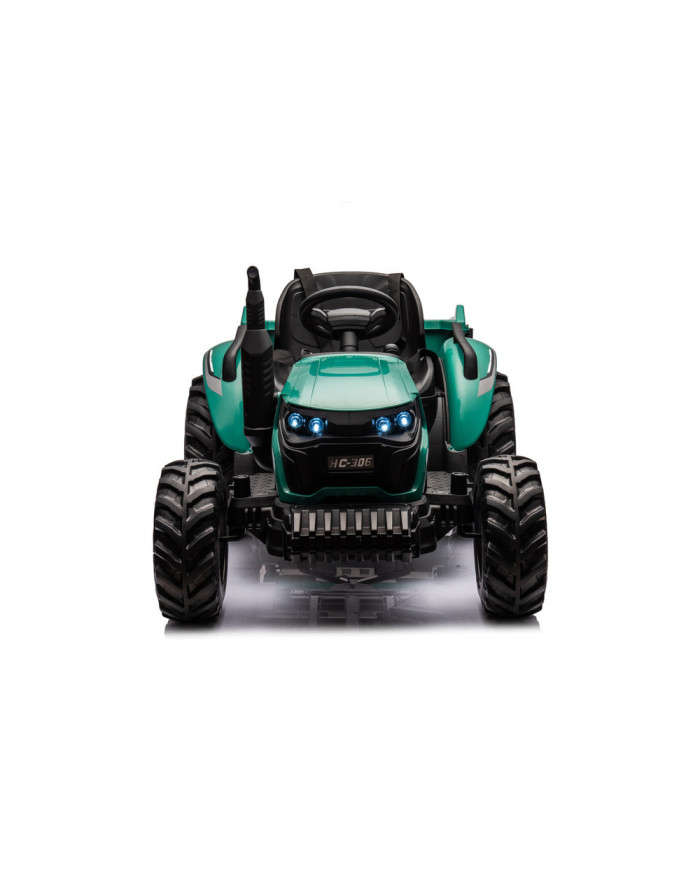 Traktor Na Akumulator HC-306 Z Przyczepą Ciemno Zielony 24V