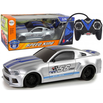 Sportowe Szybkie Auto Zdalnie Sterowane R/C Srebrne  1:24 Speed King