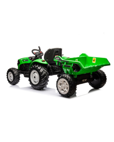 Traktor Na Akumulator HC-306 Z Przyczepą Jasno Zielony 24V