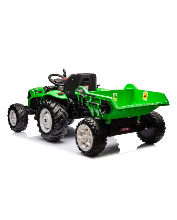 Traktor Na Akumulator HC-306 Z Przyczepą Jasno Zielony 24V
