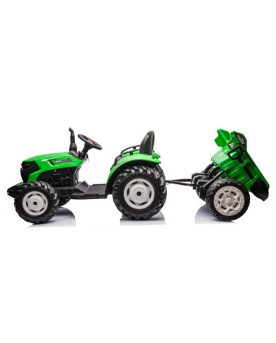 Traktor Na Akumulator HC-306 Z Przyczepą Jasno Zielony 24V
