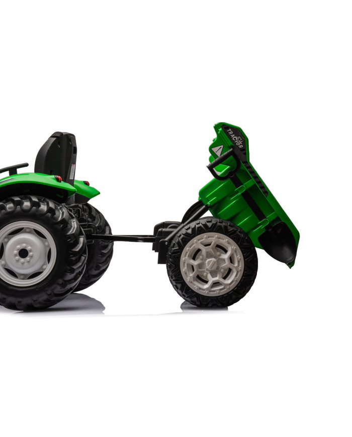 Traktor Na Akumulator HC-306 Z Przyczepą Jasno Zielony 24V