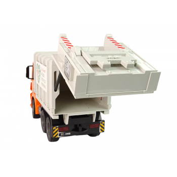 Zdalnie Sterowana Ciężarówka Śmieciarka Mercedes- Benz Antos Pomarańczowa Kosz