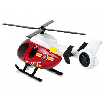 Zestaw Pojazdów Helikopter Auto Straż Pożarna Dźwięk