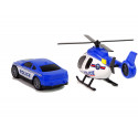 Zestaw Policja Laweta Autko Helikopter Dźwięk Światła