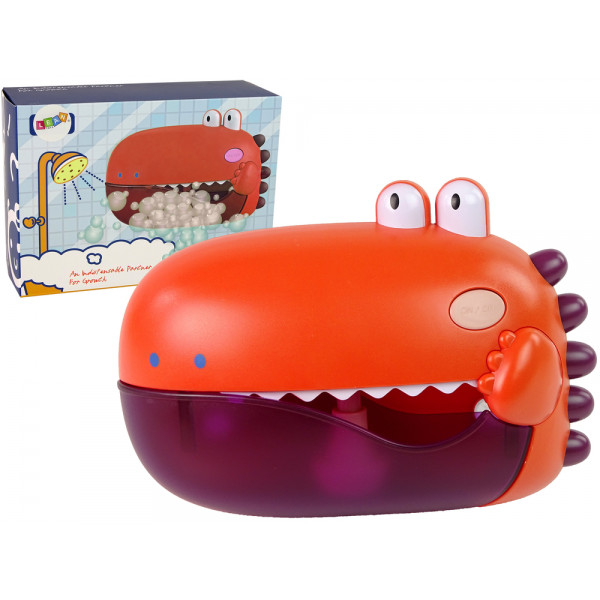 Zabawka Do Kąpieli Bańki Mydlane Dinozaur Czerwony Na Baterie