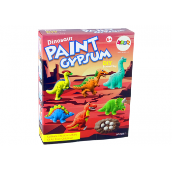 Zestaw DIY Odlewy Gipsowe Malowanie Farby Dinozaury