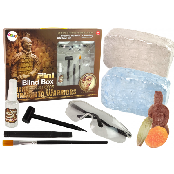 Zestaw Archeologiczny 2w1 Różne Kryształy Skarby