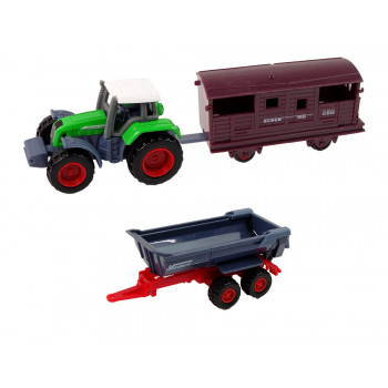 Zestaw Pojazdów Rolniczych Traktor 12 Sztuk Metal