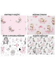 Kocyk 100x135 RÓŻ MINKY + WZORKI DO WYBORU