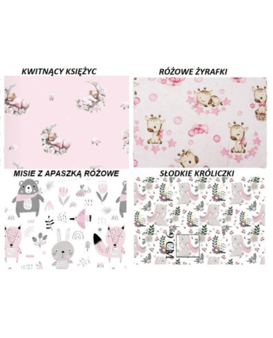 Kocyk 100x135 PUDROWY RÓŻ MINKY + WZORKI DO WYBORU