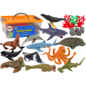 Zwierzęta Morskie Ryby Zestaw Figurki Akcesoria 24 szt.