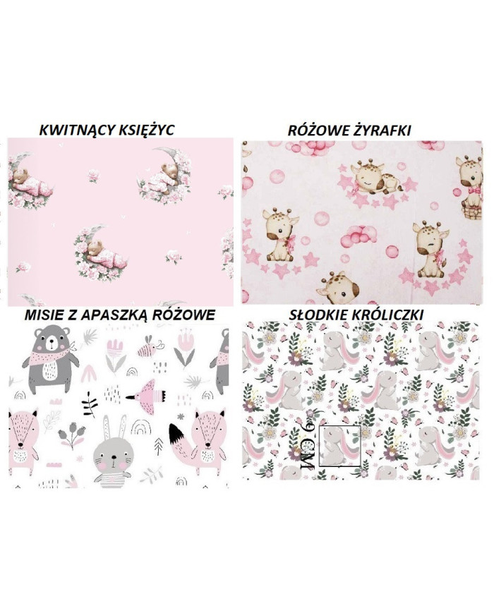 Kocyk 50x70 PUDROWY RÓŻ MINKY + WZORKI DO WYBORU