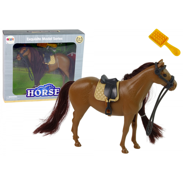 Figurka Konia Koń Do Czesania Brązowa Grzywa