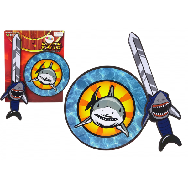 Zestaw Rycerza Miecz Tarcza Z Pianki EVA Rekin