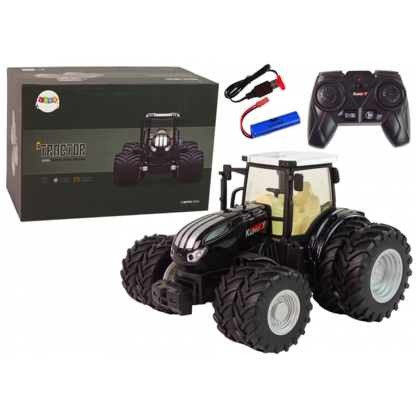 Traktor Zdalnie Sterowany R/C Czarny 2,4G Metal