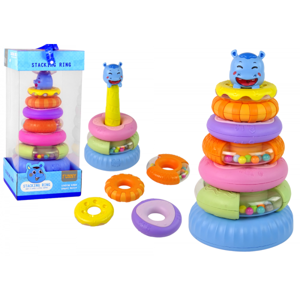 Piramidka Edukacyjna Kolorowe Obręcze