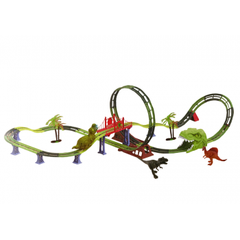 Tor Kolejka Spirala Dinozaur Dźwięk Światło Akcesoria