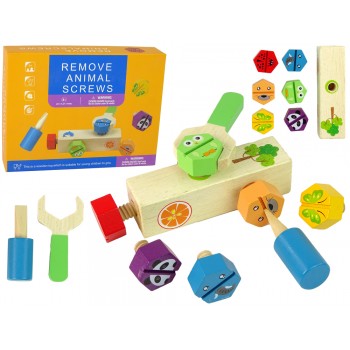 Zestaw Do Majsterkowania Drewno Przykręcanie Śrub Zabawka