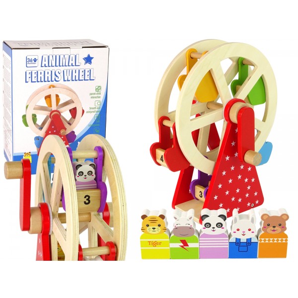 Obrotowy Drewniany Diabelski Młyn Figurki