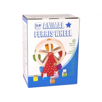 Obrotowy Drewniany Diabelski Młyn Figurki