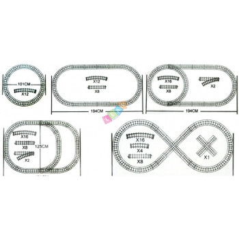 Ogromna Kolejka FENFA 5 Wagonów + Rozjazdy