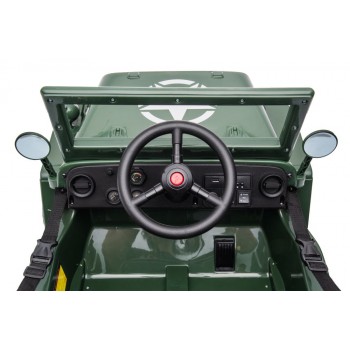 Auto Na Akumulator JH-103 Wojskowa Zieleń 4x4